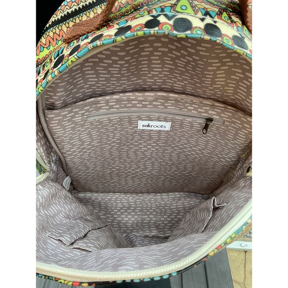 Sakroots Coated Artist Circle Bag Large Laptop Backpack - Picture 5 of 12